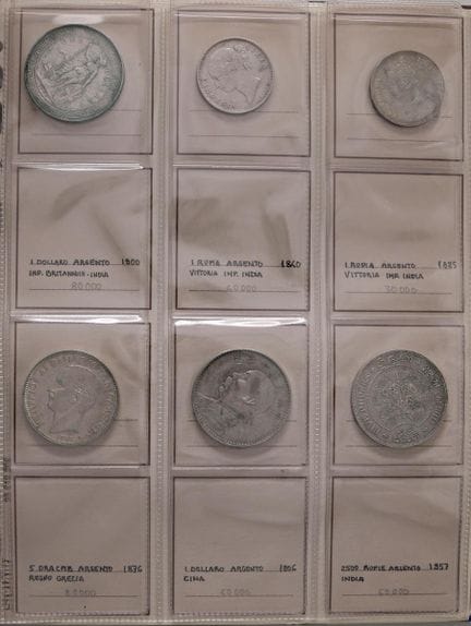 多件套装 - WORLD COINS 19世纪和20世纪26枚银币相册。恕不接受退货。- 待查验