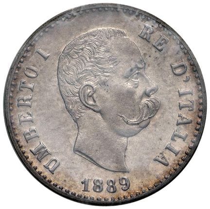 萨伏伊王朝——翁贝托一世（1878-1900）50分 1889年——Nomisma 1011 AG 