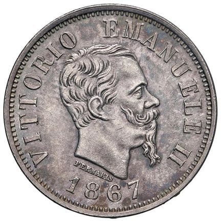 萨瓦 - 维克多-埃马努埃尔二世（1861-1878）50 分 1867 年 M 值 - Nomis