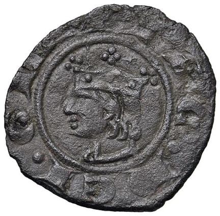 莱奥·文森佐收藏  - 梅西纳·贾科莫·达拉戈纳（1285-1296） 德纳罗银币 - MIR 18