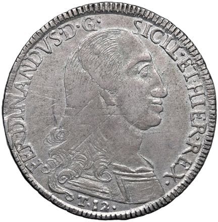 莱奥·文森佐收藏  - 巴勒莫 费迪南多三世·波旁（1759-1816） 1796年12塔里——参见