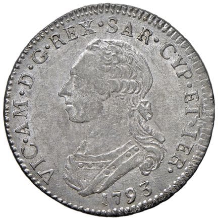 萨伏伊——维托里奥·阿梅代奥三世（1773-1796）1793年四分之一盾币——Nomisma 36