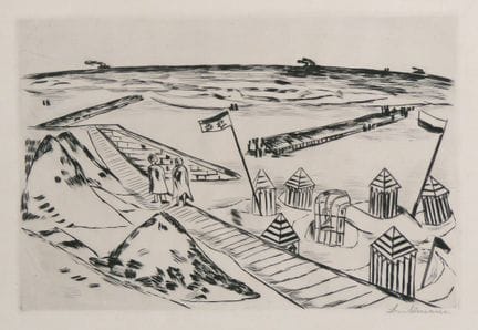 Max Beckmann – Playa 
Playa

Grabado a punta seca.
