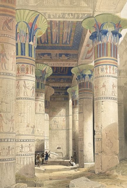 David Roberts - Vue sous le grand portique du temp