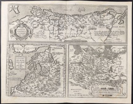 Ortelius, erschienen 1587 – Karten von Livland, Po