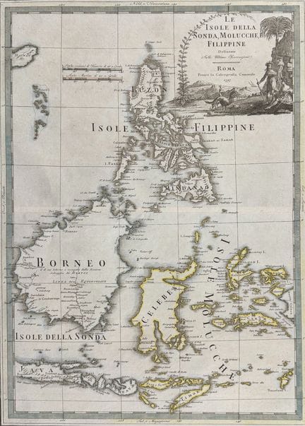 Cassini – Karte der Philippinen mit Java, Borneo u