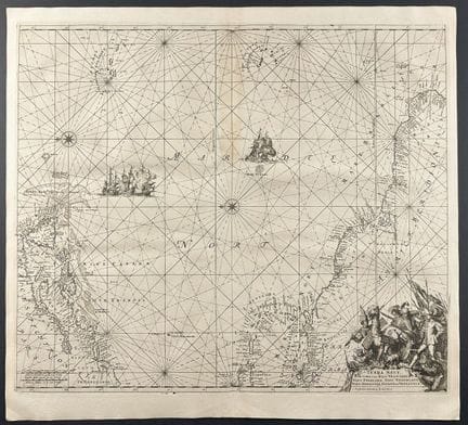 Renard - Mappa dell’Atlantico occidentale, compren