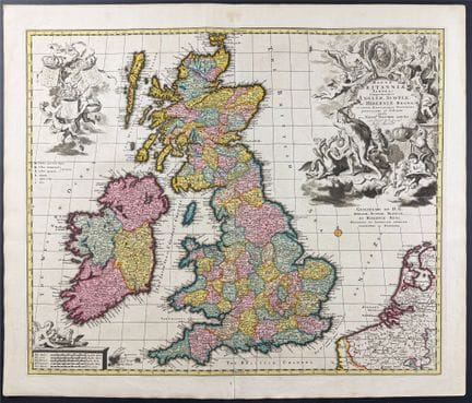 Visscher - Mappa delle Isole Britanniche (Inghilte