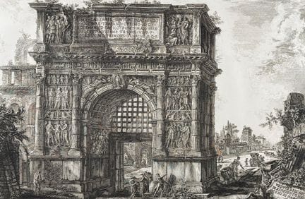 Piranesi, Folio - Veduta dell'Arco di Benevento ne