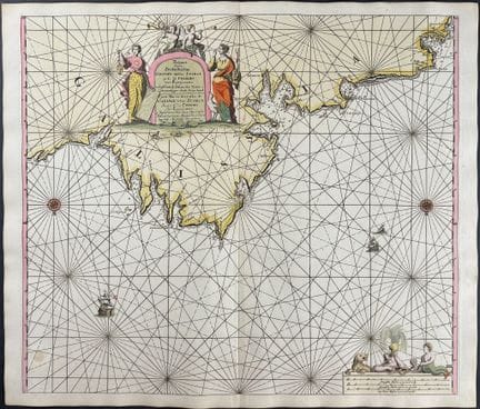 Van Keulen, Rara - Carta costiera della Spagna


D