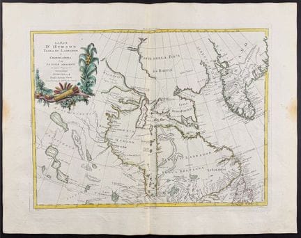 Zatta - Mappa della Baia di Hudson, della Groenlan