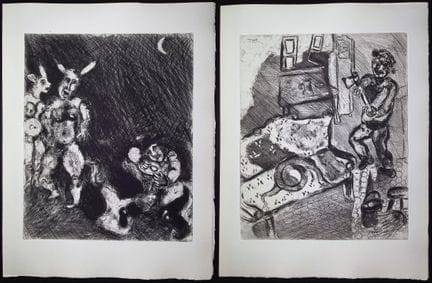 Le favole di Chagall e Fontaine - 4 incisioni di f