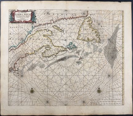Doncker - Mappa della Nuova Scozia, della Nuova Fr