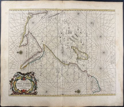Doncker - Mappa dell'Oceano Indiano orientale, com