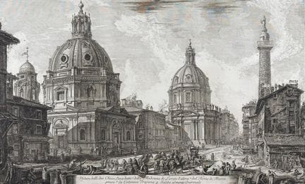 Piranesi, Folio - Veduta delle due chiese, l'una d