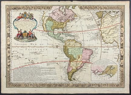 Desnos - Map of the Americas [L'Amerique Meridiona