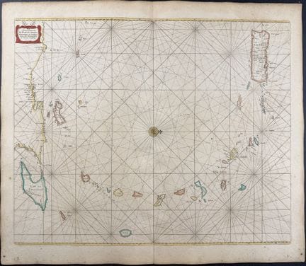 Doncker - Map of the Caribbean Islands, from Puert