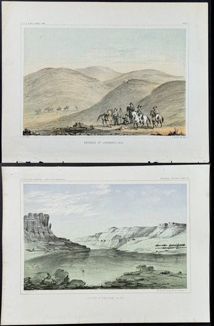 Pacific Railroad Survey - 12 Lithographs of Scenes