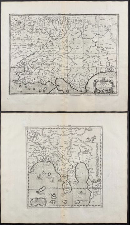 Mercator's Ptolemy, pub. 1730 - Pair of Maps of In