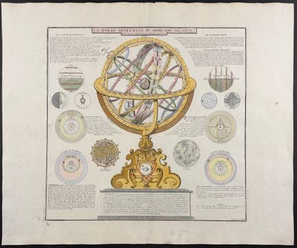 La Hire & De Fer - Armillary Sphere with Scientifi