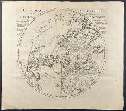 Renard - Map of the Northern Hemisphere, North Ame