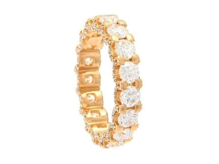 ETERNITY-RING, 18 Karat Gold, 17 Diamanten im Bril