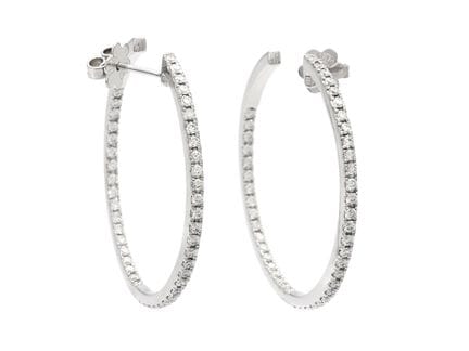 STRÖMDAHLS, Ohrringe, 18 Karat Weißgold, 108 Diama
