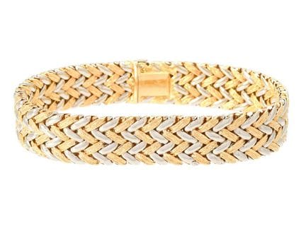 GEORGES LENFANT, Armband, 18-karätiges Gold/Weißgo