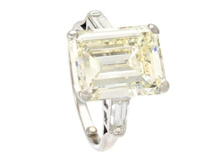 THEO FENNELL, Dreisteinring, Platin, Diamant im Sm