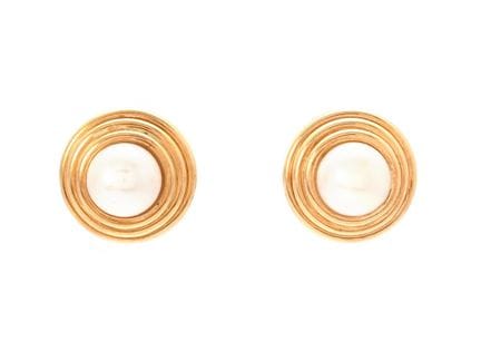 BVLGARI, Perlenohrringe, 18-karätiges Gold, Zuchtp