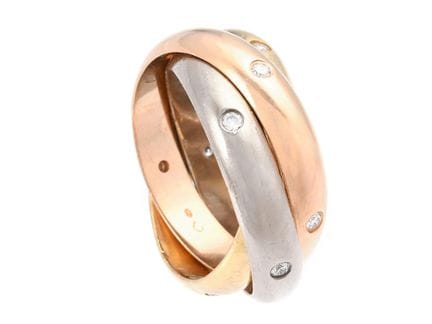 CARTIER, Ring, Trinity, 18-karätiges Dreifarbgold,
