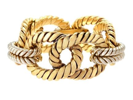 ARMBAND, 18 Karat Gold/Weißgold, Italien, 1960er J