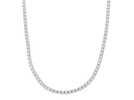 COLLAR RIVIERE, oro blanco de 18 quilates, 87 diam