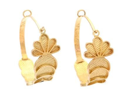 OHRRINGE, 18-karätiges Gold, antik, Empire-Stil, S