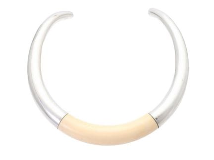 GEORG JENSEN，项链，Aura系列，编号A29AE，纯银，猛犸象牙，1978年由安妮·阿米