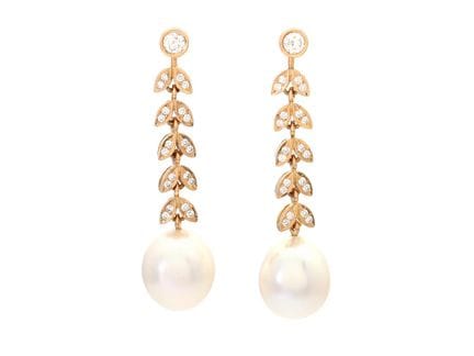 STRÖMDAHLS, Ohrringe, 18-karätiges Gold, Südseeper