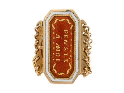 FRIEDRICH FYRWALD, Ring, 18-karätiges Gold, Emaill