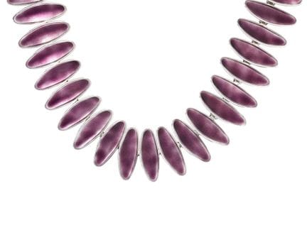 ATELIER BORGILA, collar, plata de ley, esmalte mor