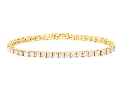 BRACELET DE TENNIS, or 18 carats, 44 diamants tail