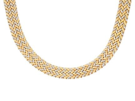 GEORGES LENFANT, collar, oro de 18 quilates/oro bl