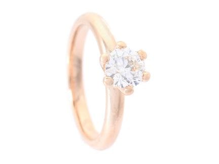 SOLITÄR-RING, 18-karätiges Gold, Diamant im Brilla