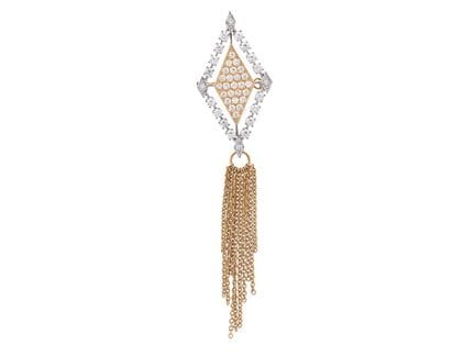 ANHÄNGER/BROOCH, 18K Gold/Weißgold, Diamanten im B