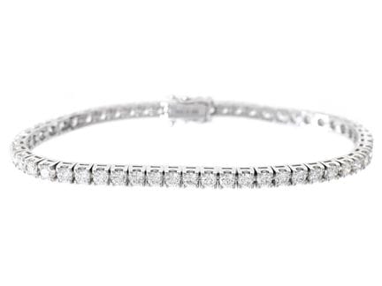 TENNIS-ARMBAND, 18 Karat Weißgold, 55 Diamanten im