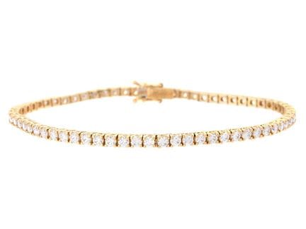 TENNIS-ARMBAND, 18-karätiges Gold, 65 Diamanten im