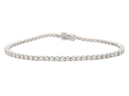 TENNIS-ARMBAND, 18 Karat Gold, Gewicht 12,3 g, wei