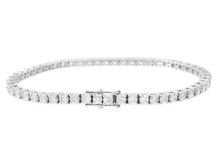 TENNIS-ARMBAND, 18 Karat Weißgold, 53 Diamanten im