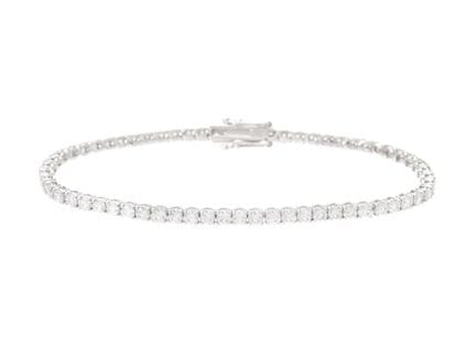 TENNIS-ARMBAND, 18 Karat Weißgold, 62 Diamanten im