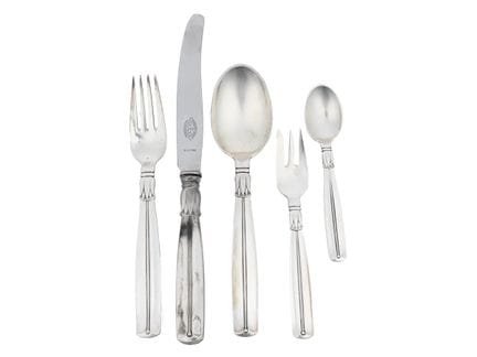 SERVICE DE TABLE, 60 pièces, argent, modèle Lotus,