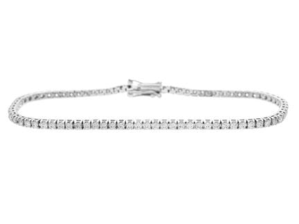 TENNIS-ARMBAND, 18 Karat Weißgold, 82 Diamanten im
