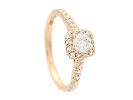 RING, 18K Gold, Diamant im Brillantschliff ca. 0,2